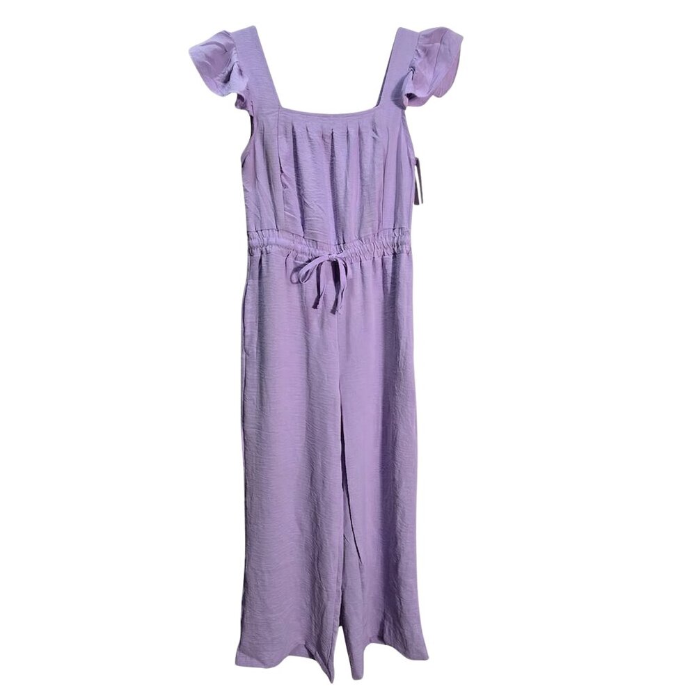 NWT | Girls' Ruffle Jumpsuit | Wide Leg | Textured Lavender | 8Y